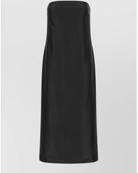 Loulou de Saison - Giulia Strapless Midi Skirt Back Slit - Lyst