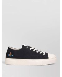 Vivienne Westwood - Lace Up Low Top Round Toe Sneakers - Lyst