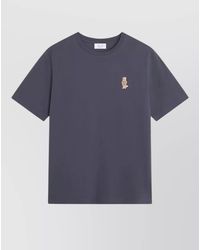 Maison Kitsuné - Organic Cotton Embroidered T-Shirt - Lyst