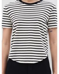 Ann Demeulemeester - Floor Micro Stripe-Pattern T-Shirt - Lyst