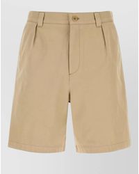 A.P.C. - Cotton Bermuda Shorts Belt Loops Back Pockets - Lyst