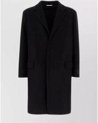 Valentino Garavani - Oversize Wool Blend Coat With Structured Shoulders - Lyst