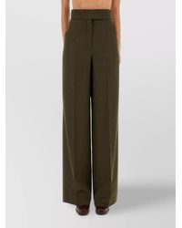 Max Mara - Virgin Wool Wide-Leg Trousers - Lyst