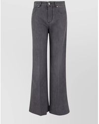 Bottega Veneta - Denim Flared Wide-Leg Trousers - Lyst