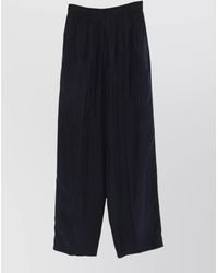 Prada - Silk Wide-Leg Trousers - Lyst