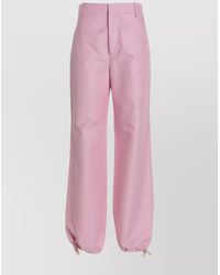 Marni - Logo Embroidery Straight Trousers - Lyst