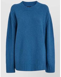 Del Core - Oversized Wool Blend Crewneck Sweater - Lyst