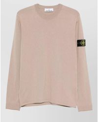 Stone Island - Organic Cotton Long Sleeve Crew Neck Top - Lyst