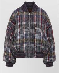 Missoni - Wool Checked Oversized Bomber Jacket - Lyst