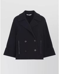 Peserico - Short Jacket Double Breasted Notched Lapel - Lyst