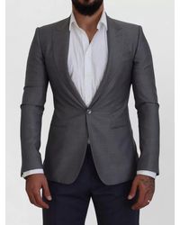 Dolce & Gabbana - Wool Silk Slim-Fit Blazer - Lyst