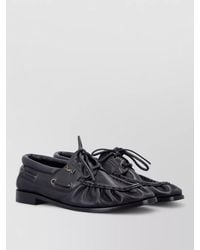 Saint Laurent - Loafer Bateau Round Toe Soft Leather - Lyst