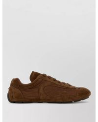 Prada - Leather And Re-Nylon Low-Top Sneakers - Lyst
