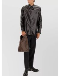 MM6 by Maison Margiela - Shiny Linen Shirt - Lyst