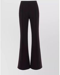 Tory Burch - High Waist Flared Trousers With Contrast Piping - Lyst