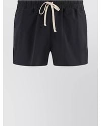 Rick Owens - Elastic Waistband Swim Shorts With Side Pockets - Lyst