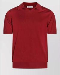 Brunello Cucinelli - Polo Shirt Short Sleeves Ribbed Cuffs Hem - Lyst