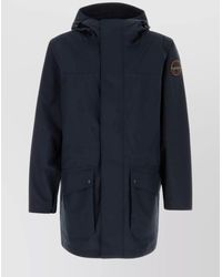 Napapijri - Polyester Hooded Windbreaker Jacket - Lyst