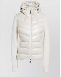 Moncler - Quilted Hoodie With Drawstring And Long Sleeves - Lyst
