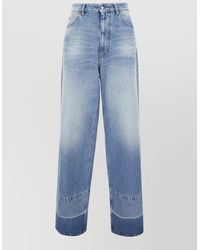 MM6 by Maison Margiela - Denim Jeans Wide Leg Belt Loops Pockets - Lyst