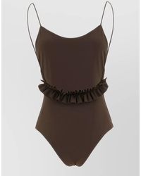 Jacquemus - Cabana Ruffle Scoop Neckline Swimsuit One Piece - Lyst