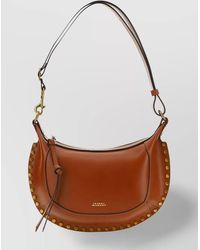 Isabel Marant - Oskan Moon Calf Leather Studded Shoulder Bag - Lyst