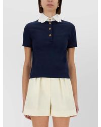 Valentino - Embroidered Cotton Polo Shirt Sweatshirt - Lyst
