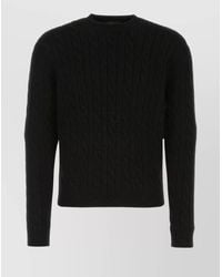 Prada - Cashmere Wool Ribbed Crew-Neck Jumper - Lyst