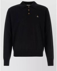Vivienne Westwood - Wool Long-Sleeve Polo Shirt - Lyst