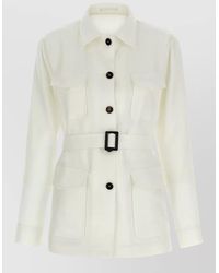 Tagliatore - J Lauren Jacket Belted Waist Long Sleeves - Lyst