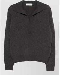 Victoria Beckham - Cashmere Merino Wool Long-Sleeve Polo Jumper - Lyst