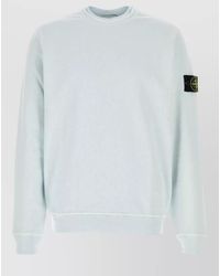 Stone Island - Cotton Crew Neck Sweatshirt Long Sleeves - Lyst