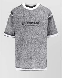 Balenciaga - Cotton Mélange Oversized Short-Sleeve T-Shirt - Lyst