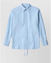 MM6 by Maison Margiela - Striped Open Back Shirt - Lyst