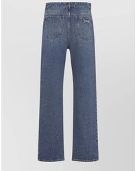 Miu Miu - High Waist Wide Leg Denim Trousers - Lyst