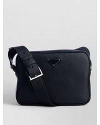 Prada - Textured Leather Crossbody Bag Adjustable Strap - Lyst