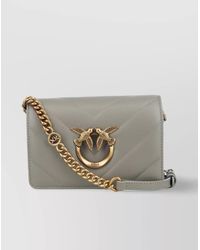 Pinko - Love Bag Click Mini Leather Cross-Body Bag - Lyst