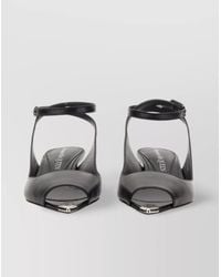 McQueen - Leather Ankle-Strap Sandals - Lyst
