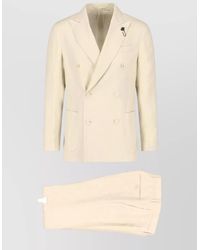 Lardini - Tailored Suit Double Breasted Notch Lapel - Lyst