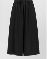 Comme des Garçons - Wool Cropped Wide-Leg Culotte Trousers - Lyst