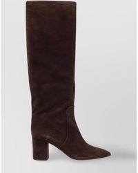 Paris Texas - Block Heel Knee Length Pointed Toe Boots - Lyst