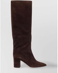 Paris Texas - Block Heel Knee Length Pointed Toe Boots - Lyst