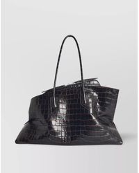 The Attico - Medium Croc-Effect Leather Top-Handle Bag - Lyst