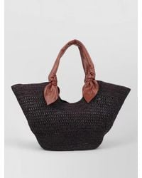 Hereu - Beach Bag Woven Texture Dual Handles - Lyst