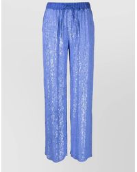P.A.R.O.S.H. - Sequin Wide Leg Premium Tailored Pants - Lyst