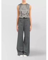 MM6 by Maison Margiela - Viscose Sleeveless Top - Lyst