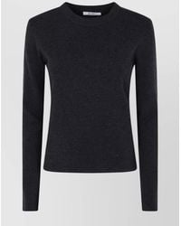 Max Mara - Logo Long-Sleeve Round-Neck Sweater - Lyst
