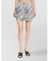 Tory Burch - Silk Camp Shorts Abstract Print - Lyst