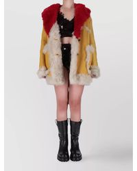 Prada - Faux Fur Coat - Lyst