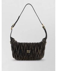Miu Miu - Leather Shoulder Bag Adjustable Strap Hardware - Lyst